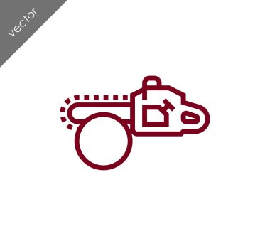 Testere düz simgesi