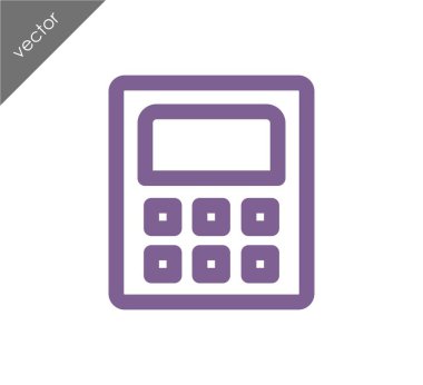 Hesap Makinesi Düz Simgesi