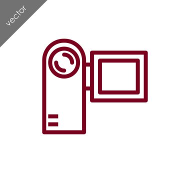 video kamera düz simgesi