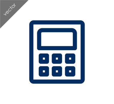 Hesap Makinesi Düz Simgesi