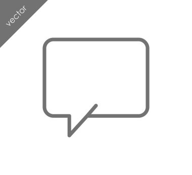 Konuşma balonu düz simgesinin 