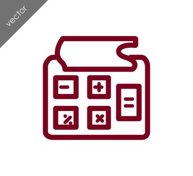 Hesap Makinesi Düz Simgesi