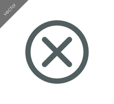 düz simgesini iptal 