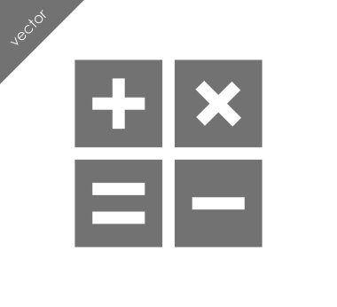 Hesap Makinesi Düz Simgesi