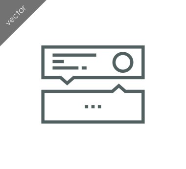 Konuşma kabarcıklar düz simgesini 