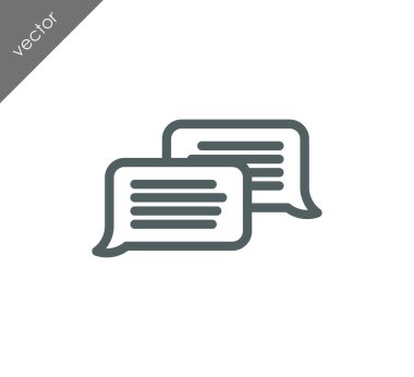 Konuşma kabarcıklar düz simgesini 