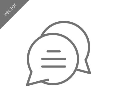 Konuşma kabarcıklar düz simgesini 