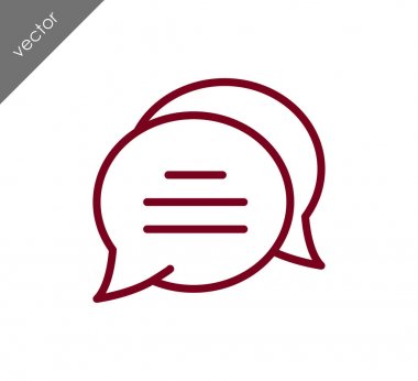 Konuşma kabarcıklar düz simgesini 