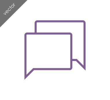 Görüşme düz simgesi