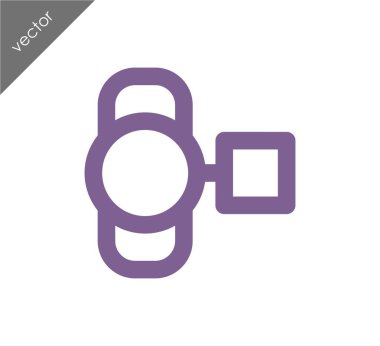 video kamera düz simgesi