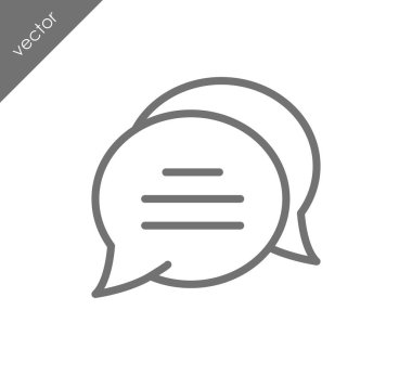 Konuşma kabarcıklar düz simgesini 