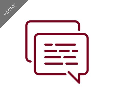 Konuşma kabarcıklar düz simgesini 