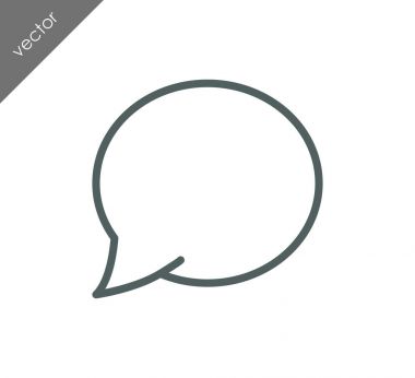 Konuşma balonu düz simgesinin 