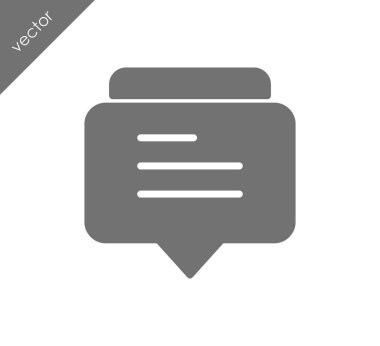 Konuşma kabarcıklar düz simgesini 