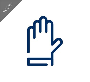 eldiven düz simgesi