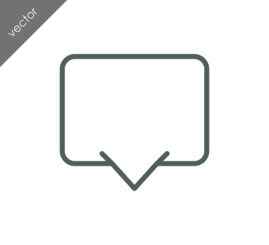 Konuşma balonu düz simgesinin 