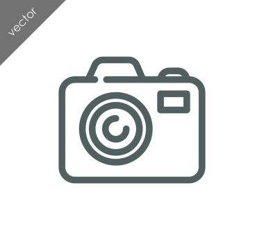 Kamera simgesi düz işareti