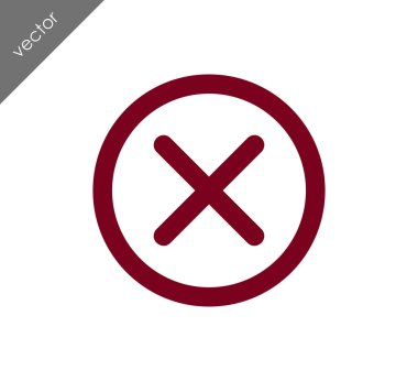 düz simgesini iptal 