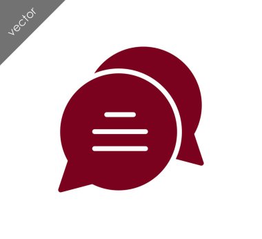 Konuşma kabarcıklar düz simgesini 