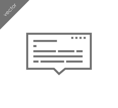 Konuşma kabarcıklar düz simgesini 