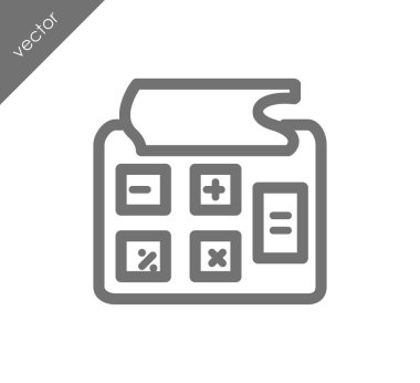 Hesap Makinesi Düz Simgesi