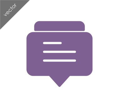 Konuşma kabarcıklar düz simgesini 