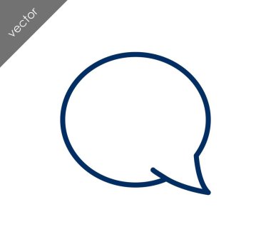 Konuşma balonu düz simgesinin 