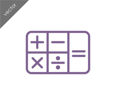 Hesap Makinesi Düz Simgesi