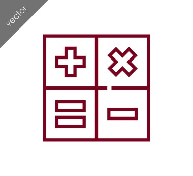 Hesap Makinesi Düz Simgesi