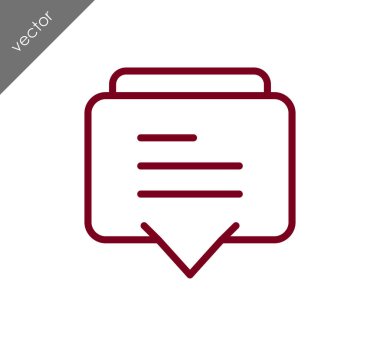 Konuşma kabarcıklar düz simgesini 