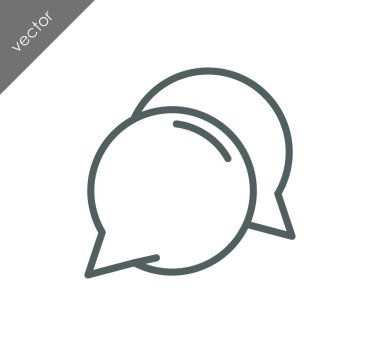 Görüşme düz simgesi