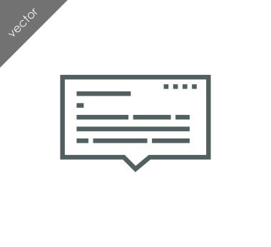 Konuşma kabarcıklar düz simgesini 