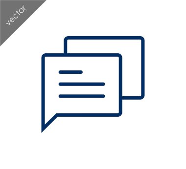 Konuşma kabarcıklar düz simgesini 