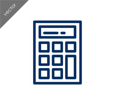 Hesap Makinesi Düz Simgesi