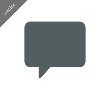 Konuşma balonu düz simgesinin 