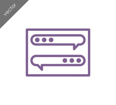 Konuşma kabarcıklar düz simgesini 