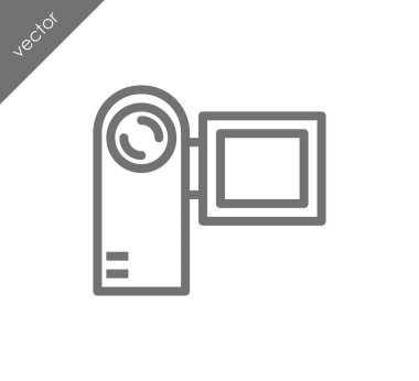 video kamera düz simgesi