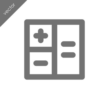 Hesap Makinesi Düz Simgesi