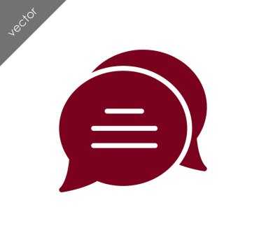 Konuşma kabarcıklar düz simgesini 