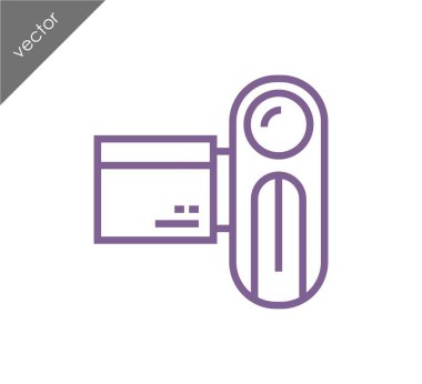 video kamera düz simgesi