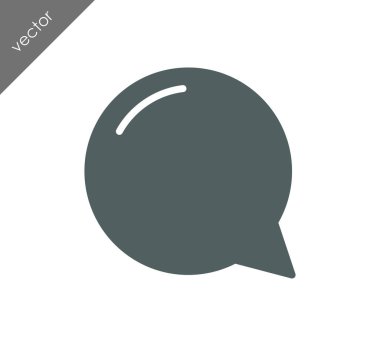 Konuşma balonu düz simgesinin 