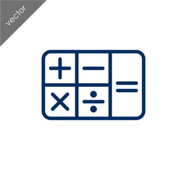 Hesap Makinesi Düz Simgesi