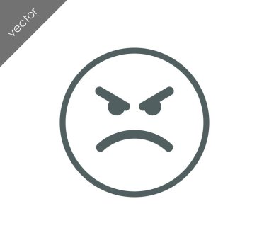 kızgın yüz ifade simgesi