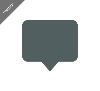 Konuşma balonu düz simgesinin 