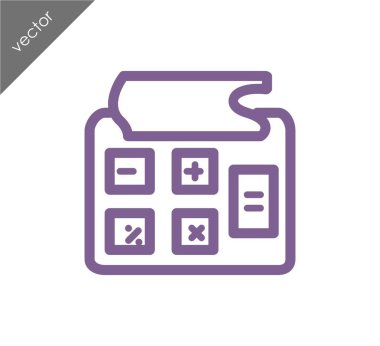 Hesap Makinesi Düz Simgesi