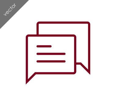 Konuşma kabarcıklar düz simgesini 