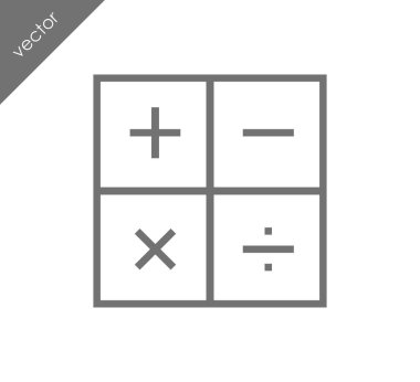 Hesap Makinesi Düz Simgesi