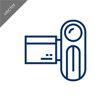 video kamera düz simgesi