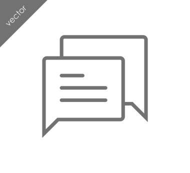 Konuşma kabarcıklar düz simgesini 