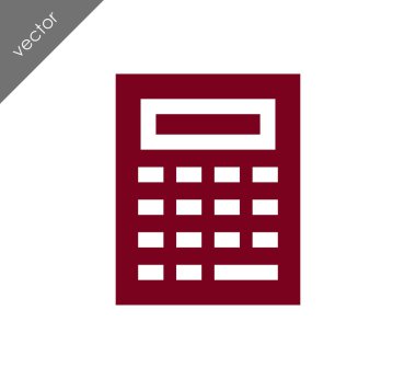 Hesap Makinesi Düz Simgesi